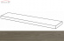 Плитка Italon Рум Вуд Грэй ступень угловая правая (33x120)